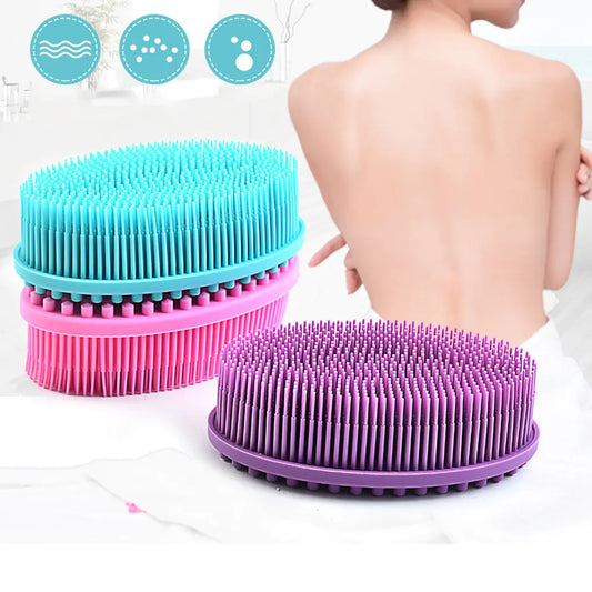 Soft Silicone Exfoliating Body Brush for Bath, Shower, and Facial Massage - Suitable for Babies
