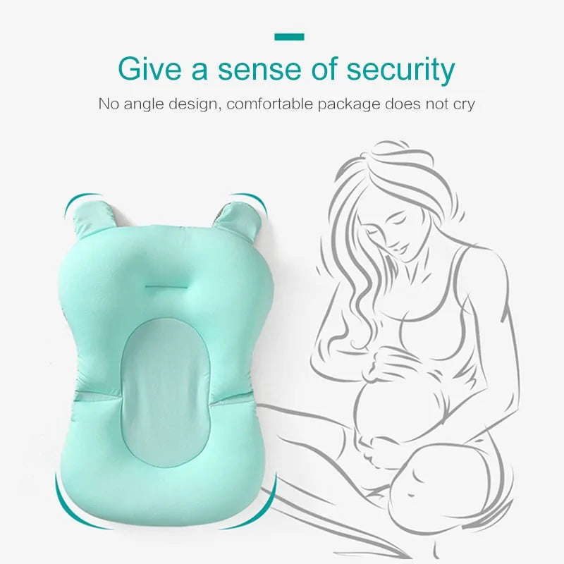 Baby Shower Bath Tub Pad: Non-Slip Mat for Newborn Safety & Comfort
